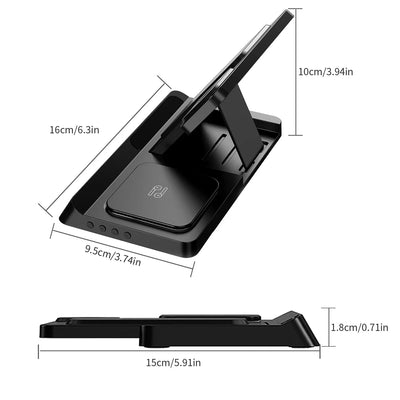 4 in 1 Foldable Wireless Charger Stand For IPhone 15 14 13 12 for Apple Watch 9 8 Airpods Pro iWatch Fast Charging Dock Station