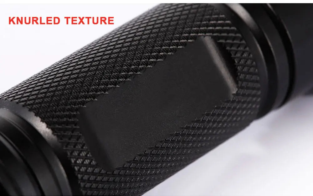 High-intensity LED torch for adventure sports & tactical use.