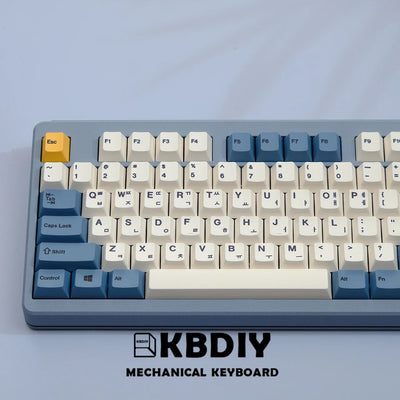 KBDiy 145-key apricot yellow keycap set, Cherry profile, Korean ISO.
