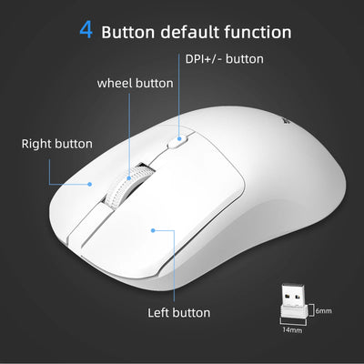 2.4G wireless mouse with adjustable DPI and mute buttons