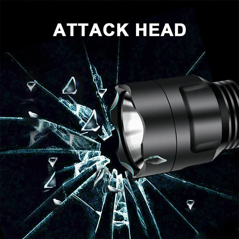 L2 LED flashlight with 5 functions—perfect for indoor & outdoor use.