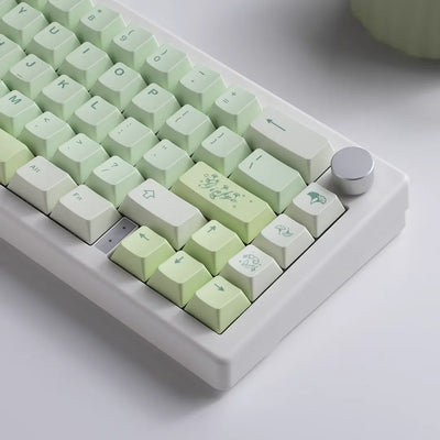 127-key Ginkgo keycap set, PBT material with Cherry profile for mechanical keyboards.