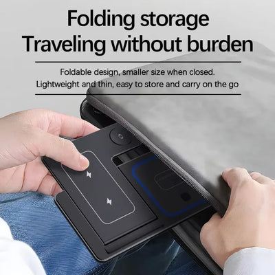 3 in 1 Desktop Wireless Charger Foldable Fast Phone Charge Station For iPhone 16 15 14 13 12 Apple Watch 10/9/8/7/6 AirPods 3/2