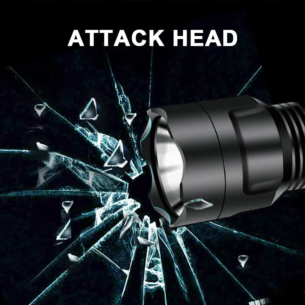 Compact yet powerful L2 LED torch with tactical zoom and safety modes.