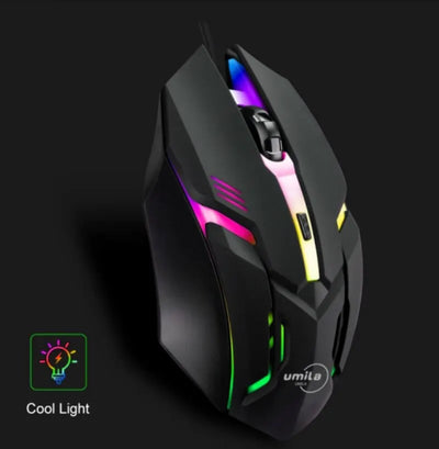 Comfortable and durable ergonomic gaming mouse with USB backlight.