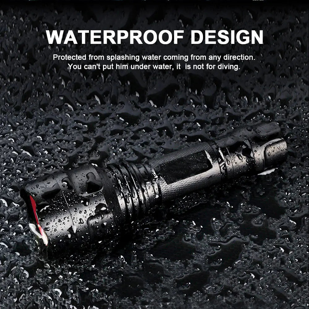 Super bright 5-mode flashlight for hiking, biking & everyday carry.