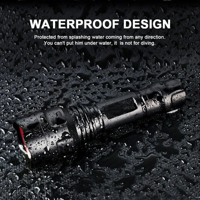 Super bright 5-mode flashlight for hiking, biking & everyday carry.