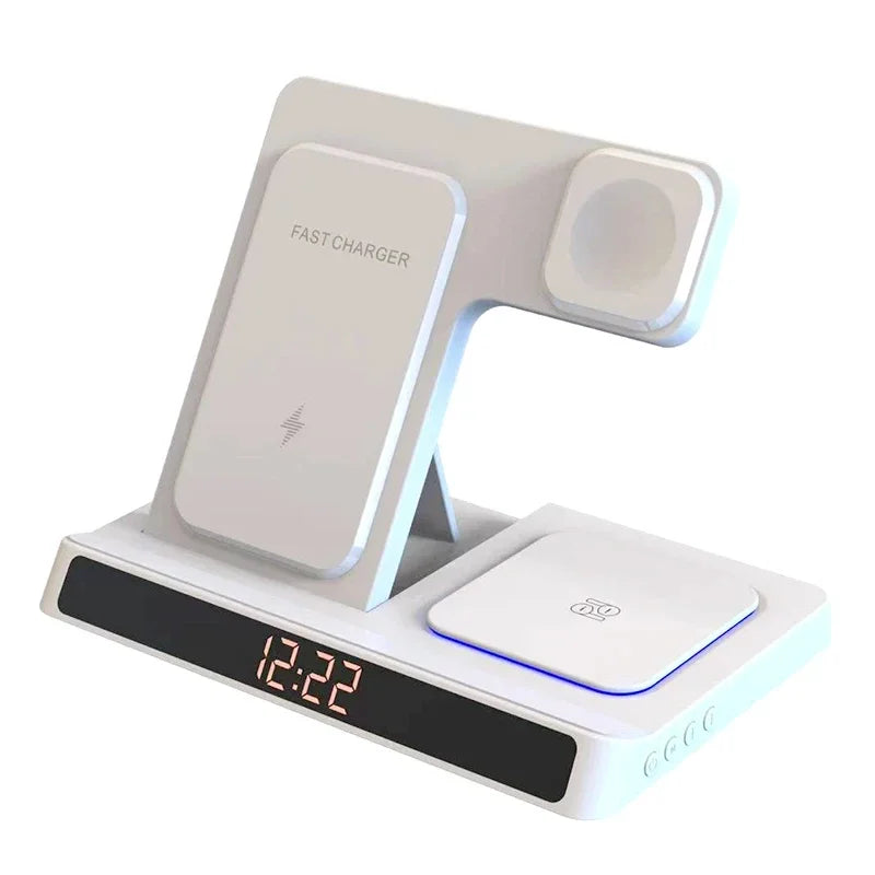 4 in 1 Foldable Wireless Charger Stand For IPhone 15 14 13 12 for Apple Watch 9 8 Airpods Pro iWatch Fast Charging Dock Station