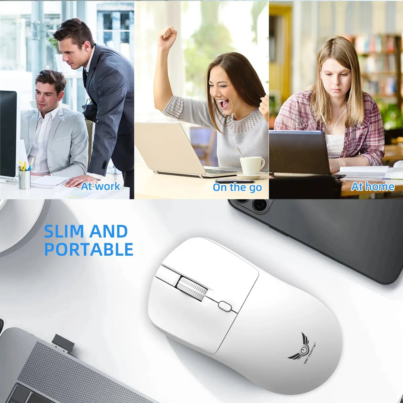 Wireless ergonomic mouse with multi DPI levels