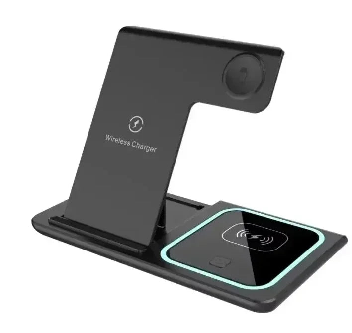3 in 1 Desktop Wireless Charger Foldable Fast Phone Charge Station For iPhone 16 15 14 13 12 Apple Watch 10/9/8/7/6 AirPods 3/2