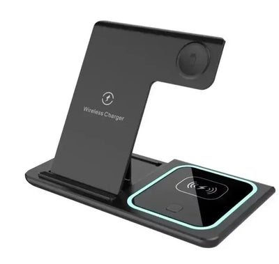 3 in 1 Desktop Wireless Charger Foldable Fast Phone Charge Station For iPhone 16 15 14 13 12 Apple Watch 10/9/8/7/6 AirPods 3/2