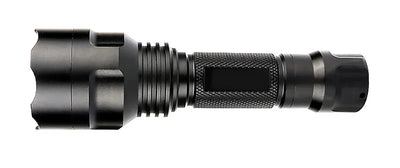 Versatile flashlight with strobe and SOS for safety in the dark.